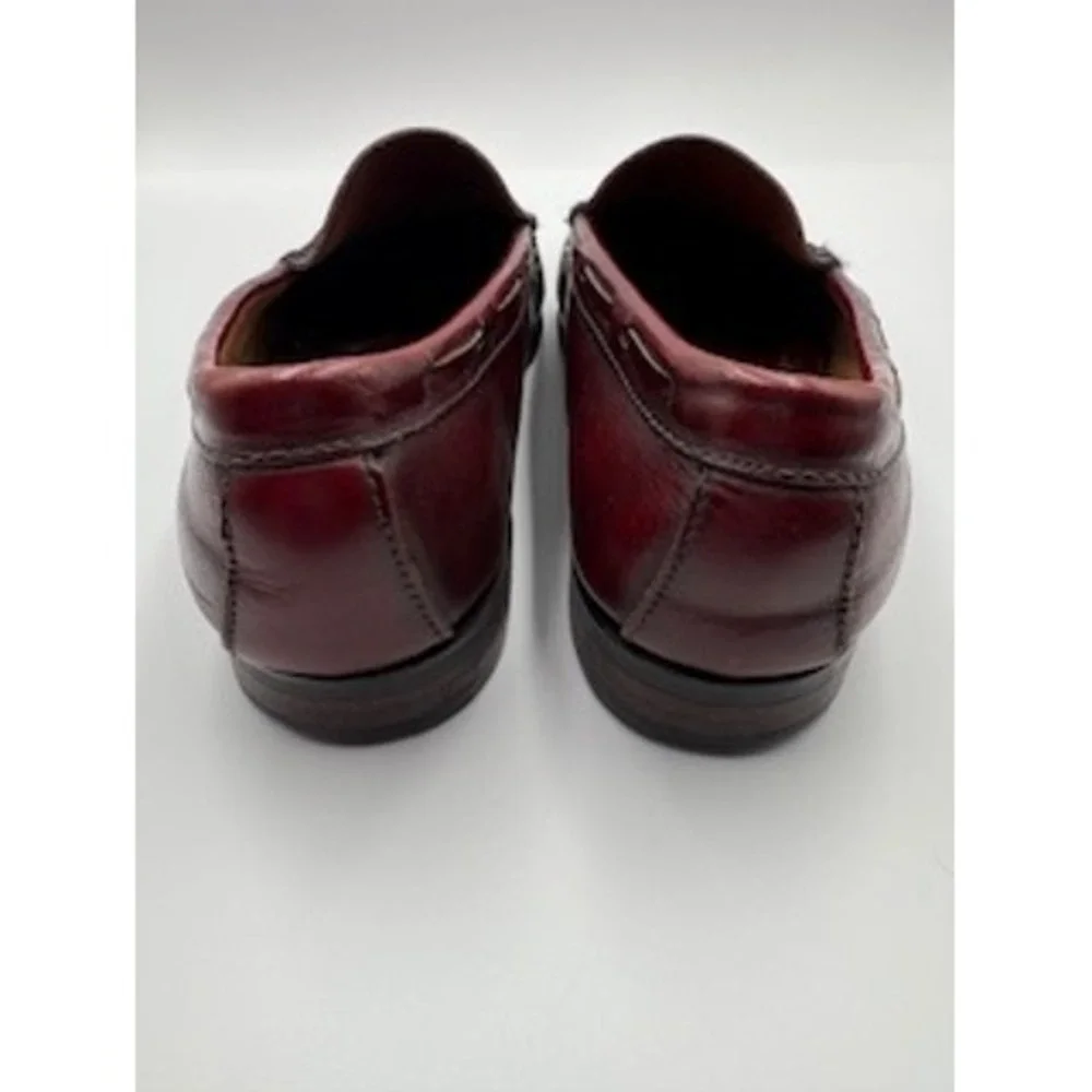 GH Bass Weejuns‎ Tassel Loafers 10.5 Burgundy Leather Mens Dress Shoes Old Money